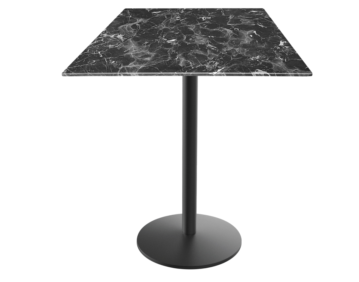 OD214-2236BWODS32SQBM 36 in. Indoor & Outdoor All-Season Table with 32 x 32 in. Square Black Marble Top