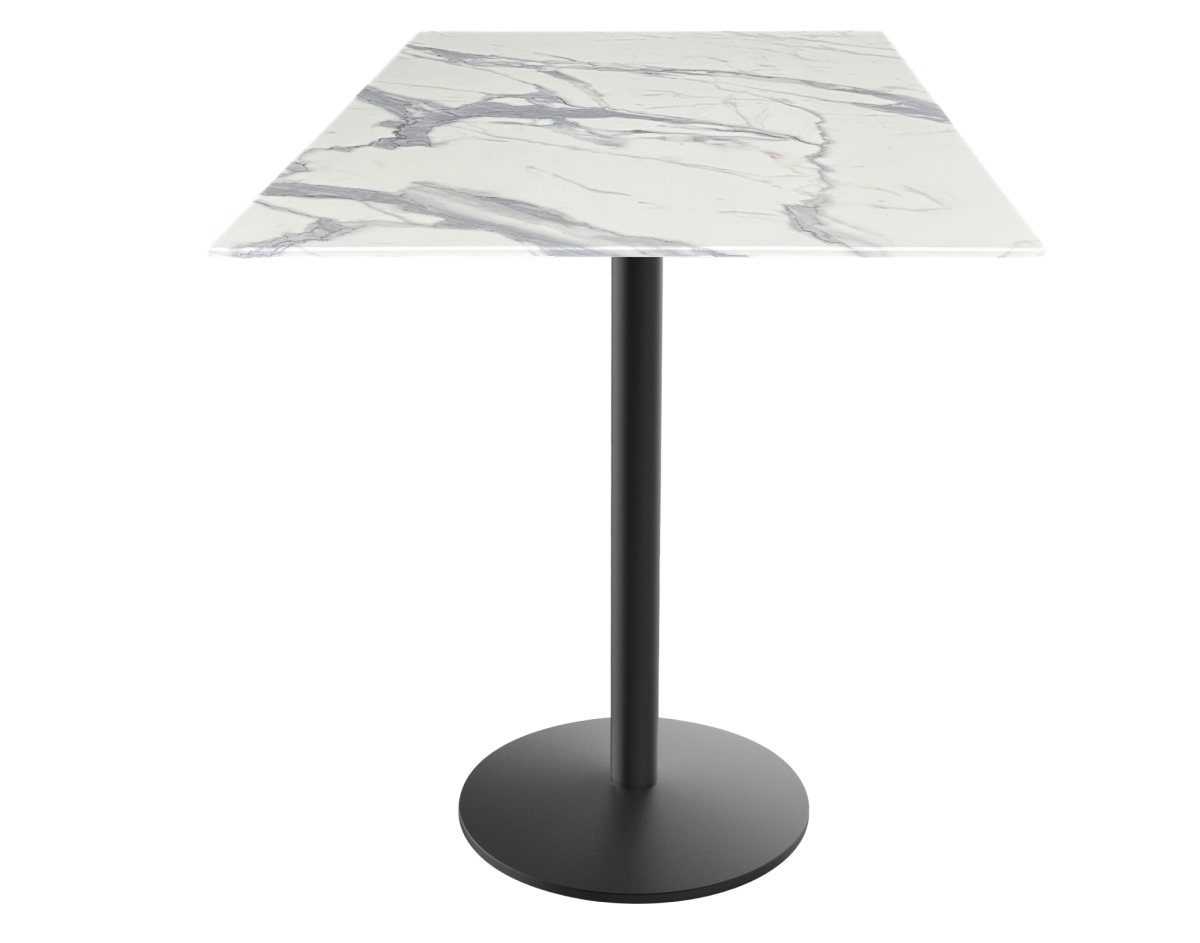 OD214-2236BWODS32SQWM 36 in. Indoor & Outdoor All-Season Table with 32 x 32 in. Square White Marble Top
