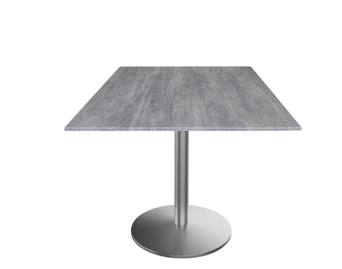 OD214-2230SSODS36SQGryStn 30 in. Tall Indoor & Outdoor All-Season Table with 36 x 36 in. Square Greystone Top