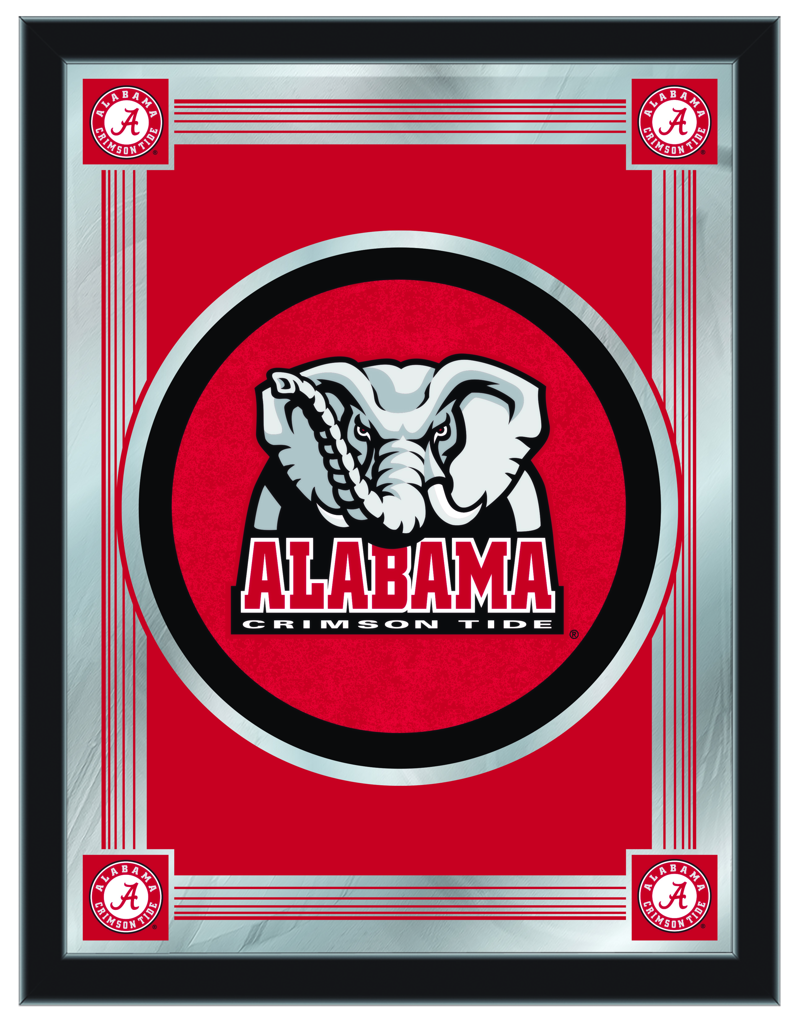 MLogoAL-Ele Alabama 17 x 22 in. University Elephant Logo Mirror