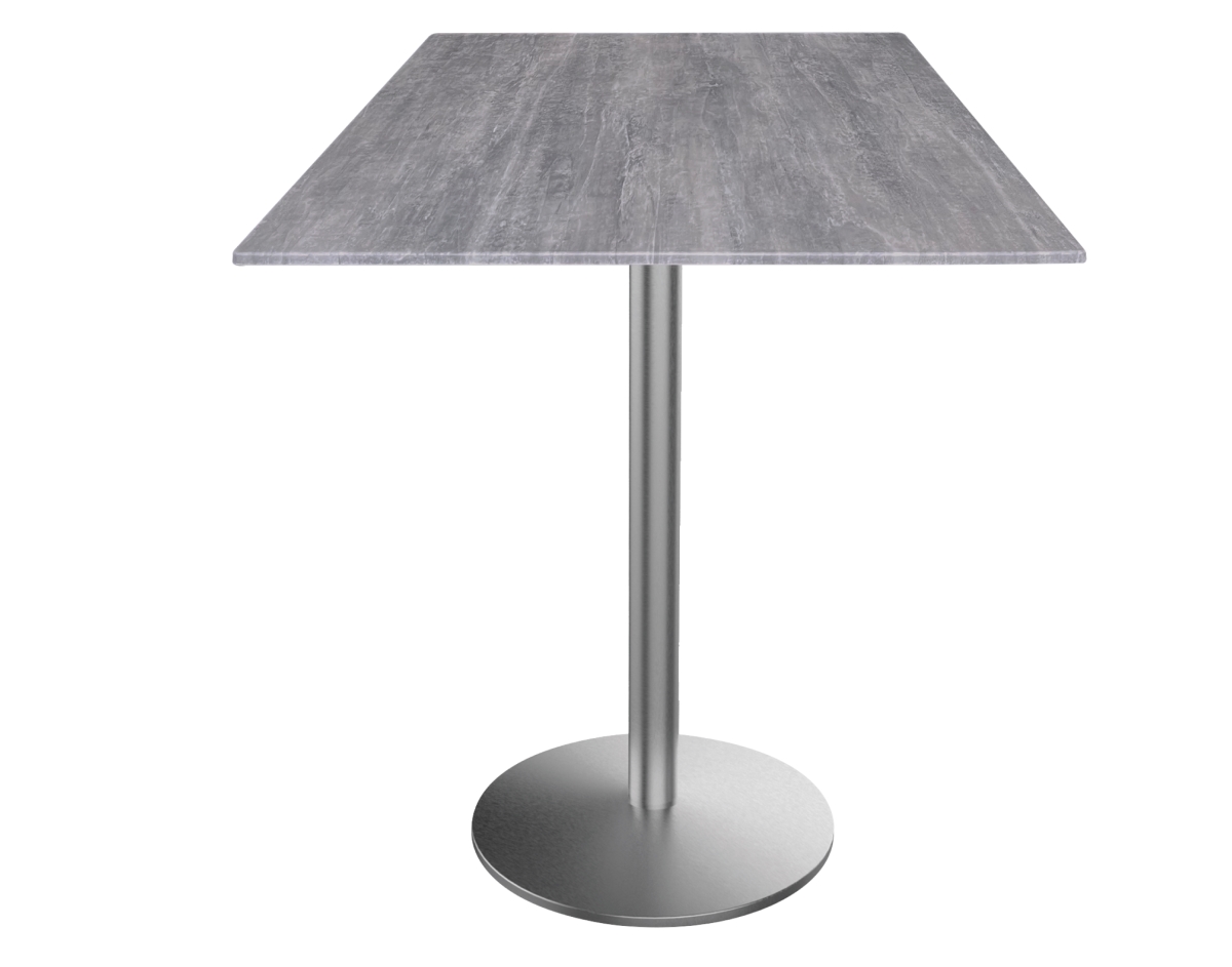 OD214-2236SSODS36SQGryStn 36 in. Tall Indoor & Outdoor All-Season Table with 36 x 36 in. Square Greystone Top