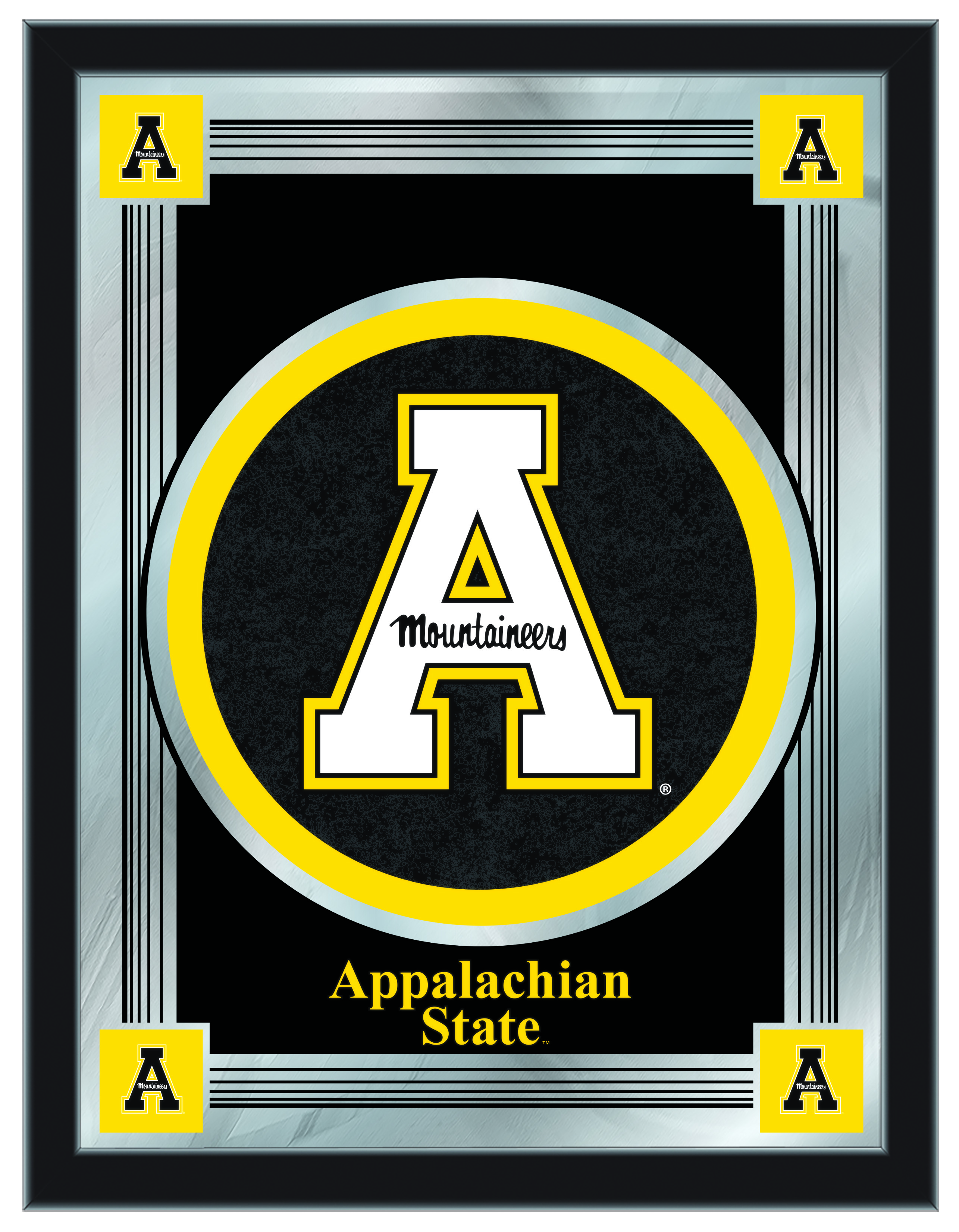Picture of Holland Bar Stool MLogoAppStU Appalachian State 17 x 22 in. University Logo Mirror