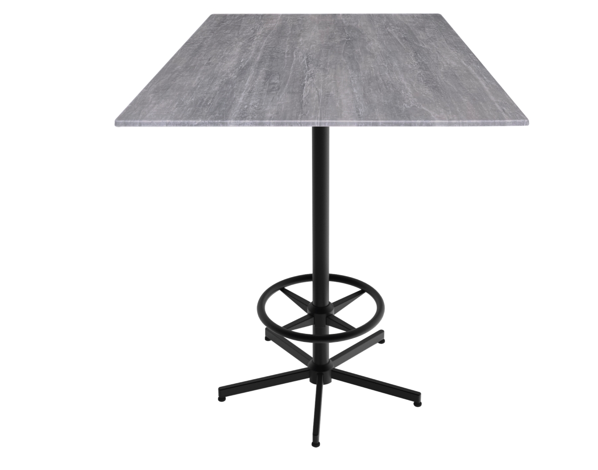 OD21642BWODS36SQGryStn 42 in. Indoor & Outdoor All-Season Table with 36 x 36 in. Square Greystone Top
