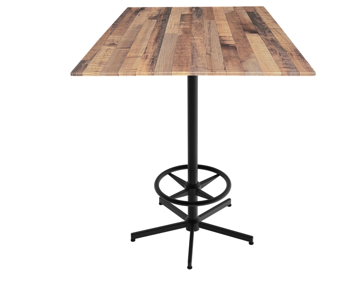 OD21642BWODS36SQRustic 42 in. Indoor & Outdoor All-Season Table with 36 x 36 in. Square Rustic Top
