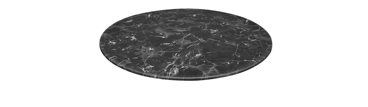32in. Black Marble Euroslim Table Top - Round - Indoor & Outdoor Use