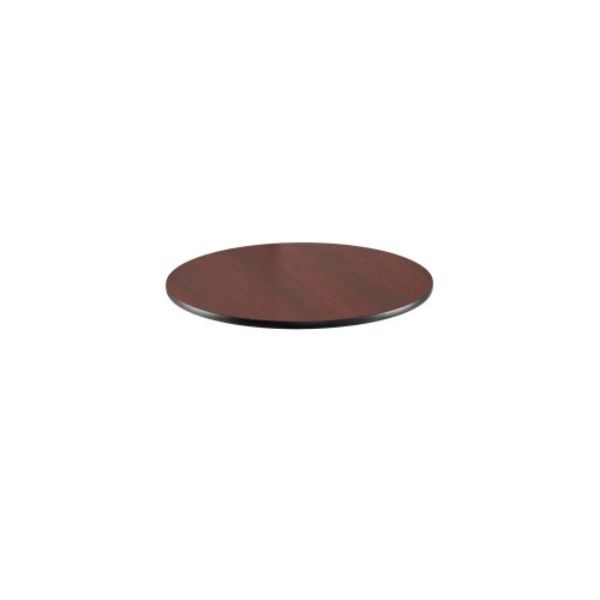 TTRev24R 24 in. Dia. Reversible Laminate Table Top, Black & Mahogany