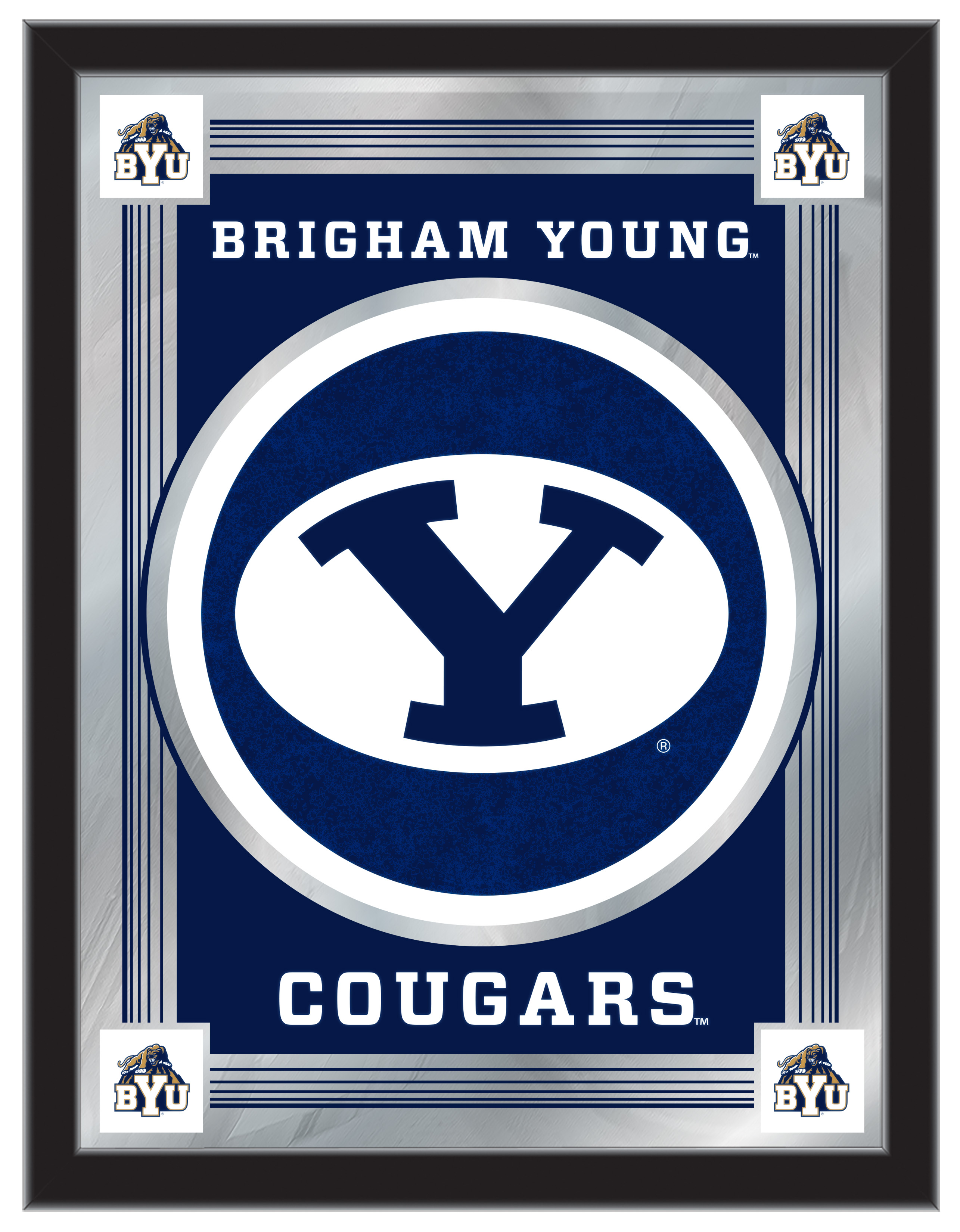 MLogoBrigYn Brigham Young 17 x 22 in. University Logo Mirror