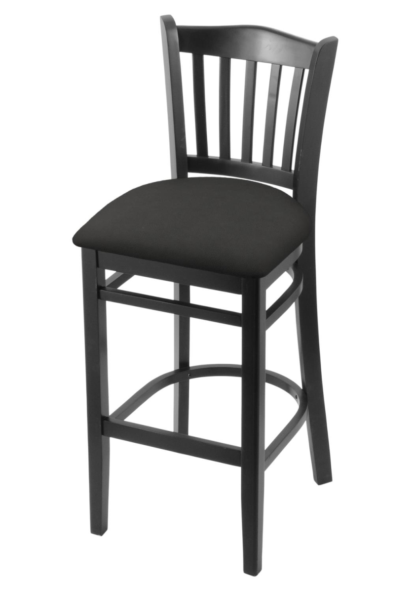 Picture of Holland Bar Stool 312025Blk008 25 in. Bar Stool&#44; Black & Canter Iron Seat