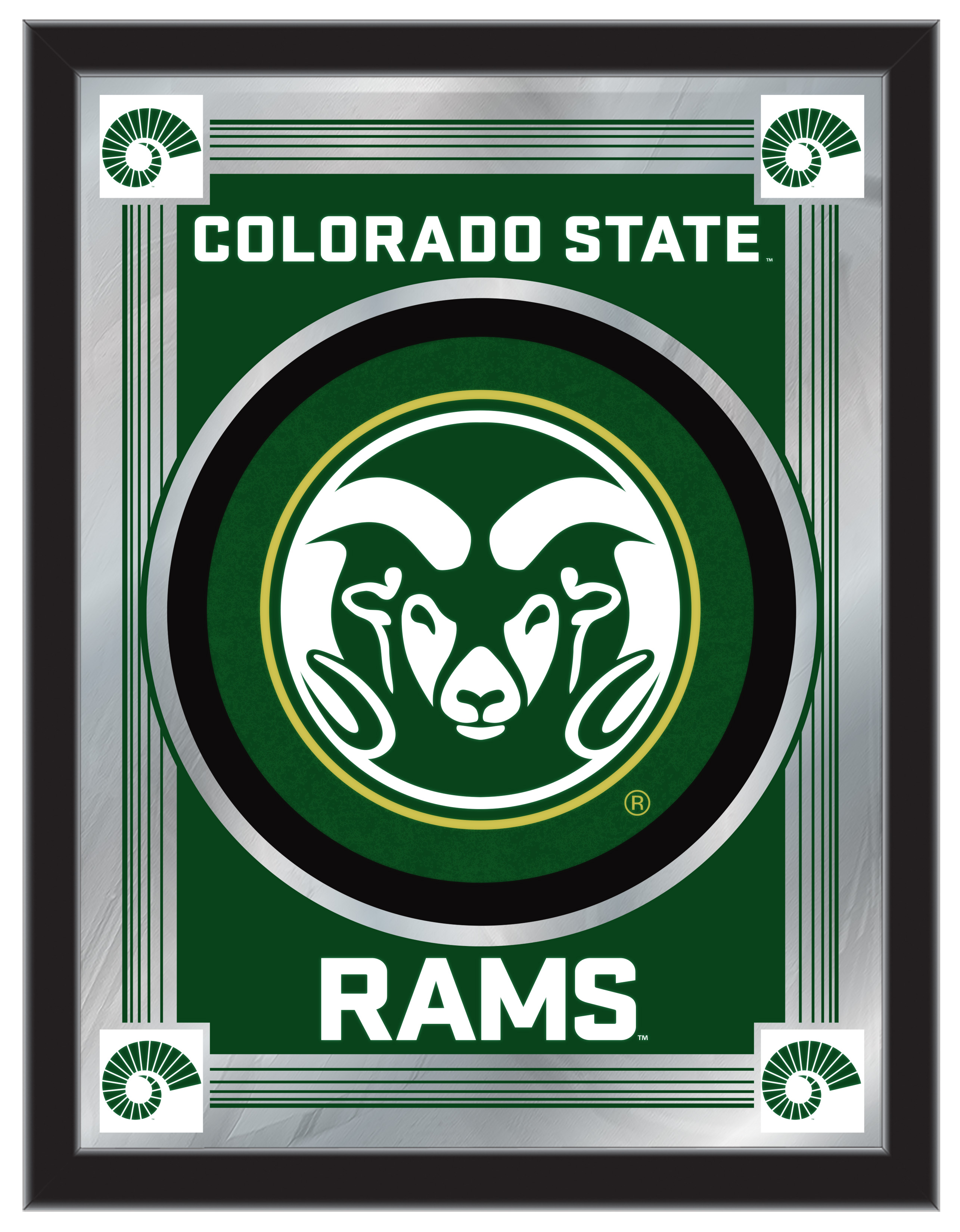 MLogoColoSt Colorado State 17 x 22 in. University Logo Mirror