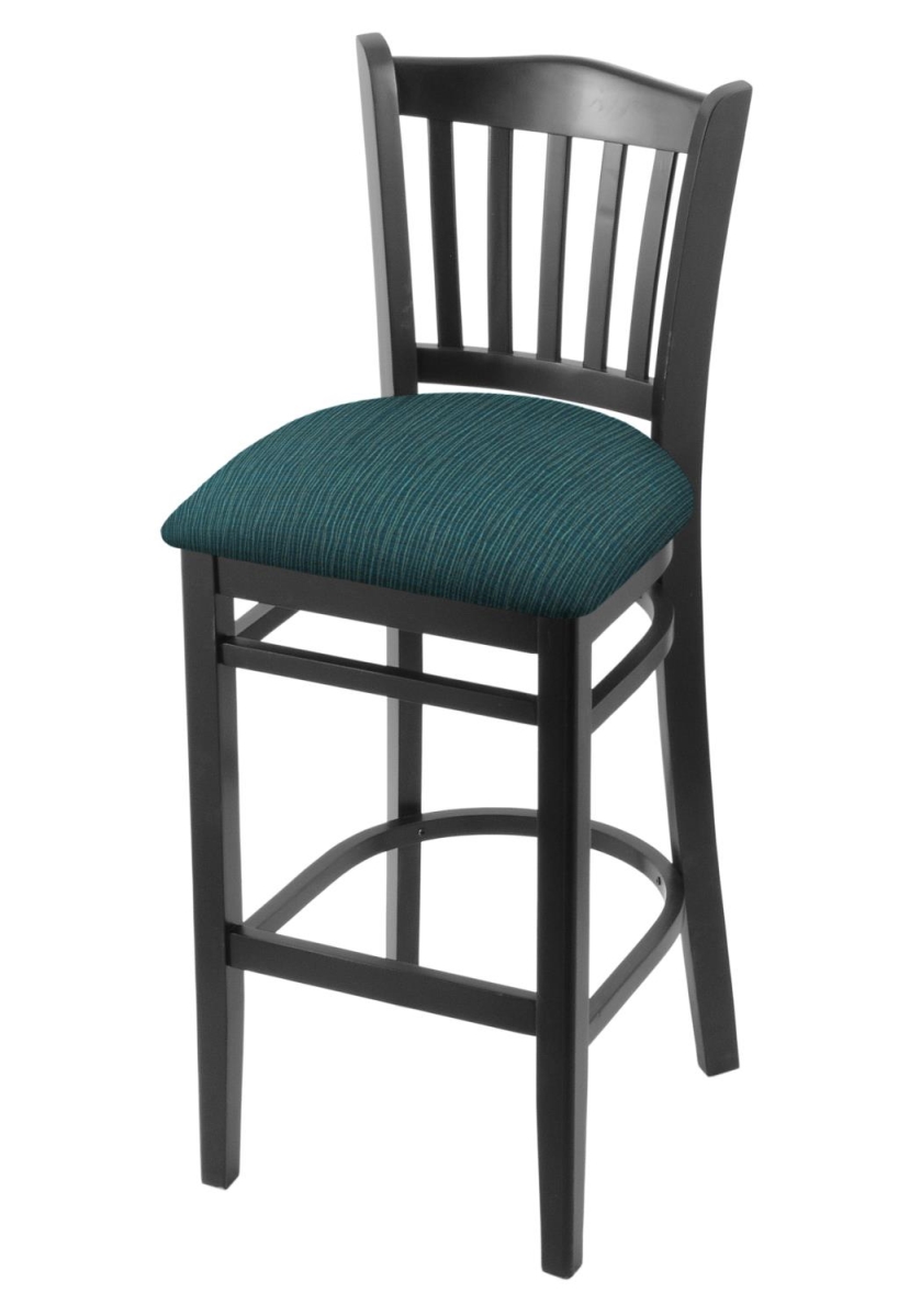 Picture of Holland Bar Stool 312025Blk022 25 in. Bar Stool&#44; Black & Graph Tidal Seat
