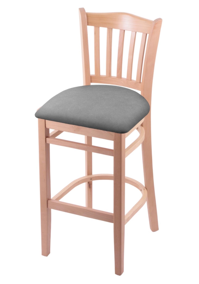 Picture of Holland Bar Stool 312025Nat007 25 in. Bar Stool&#44; Natural & Canter Folkstone Grey Seat