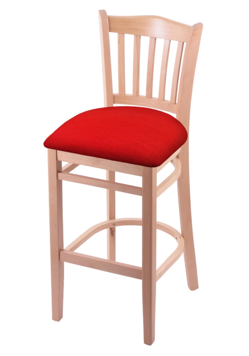 Picture of Holland Bar Stool 312025Nat011 25 in. Bar Stool&#44; Natural & Canter Red Seat