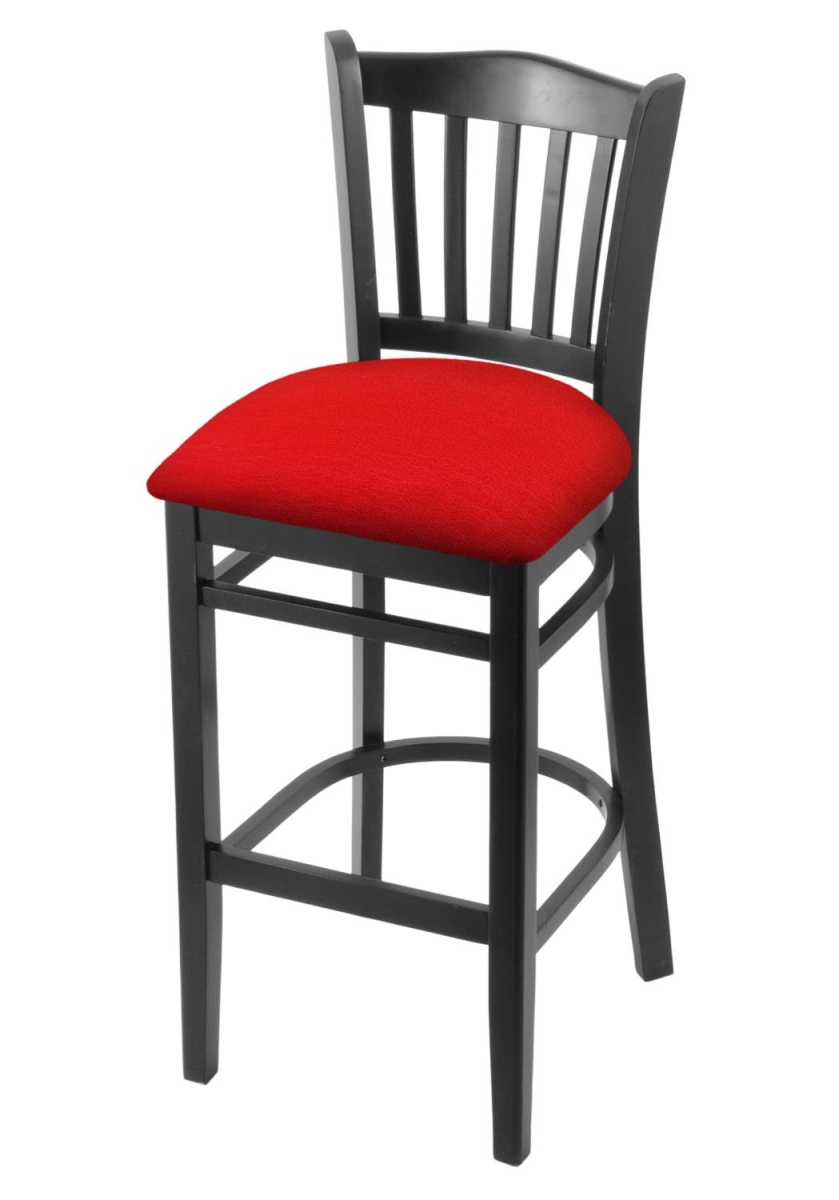 Picture of Holland Bar Stool 312030Blk011 30 in. Bar Stool&#44; Black & Canter Red Seat