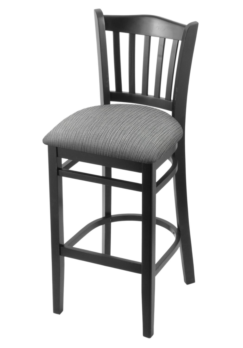 Picture of Holland Bar Stool 312030Blk020 30 in. Bar Stool&#44; Black & Graph Alpine Seat