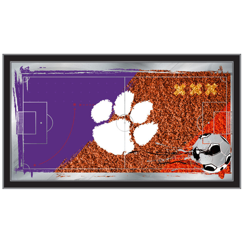 MSocrClmson 26 x 15 in. NCAA Clemson Soccer Wall Mirror