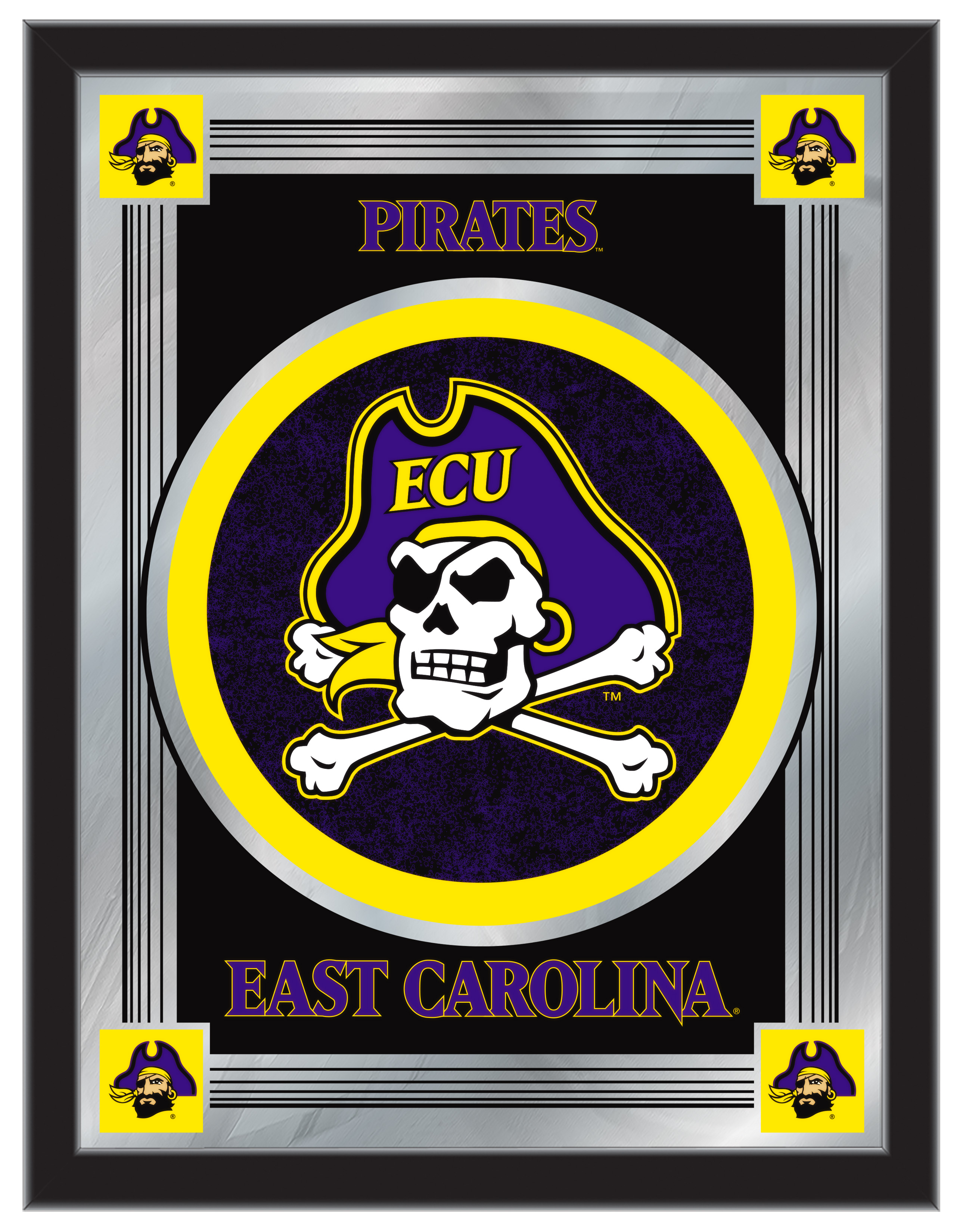 MLogoEcarol East Carolina 17 x 22 in. University Logo Mirror