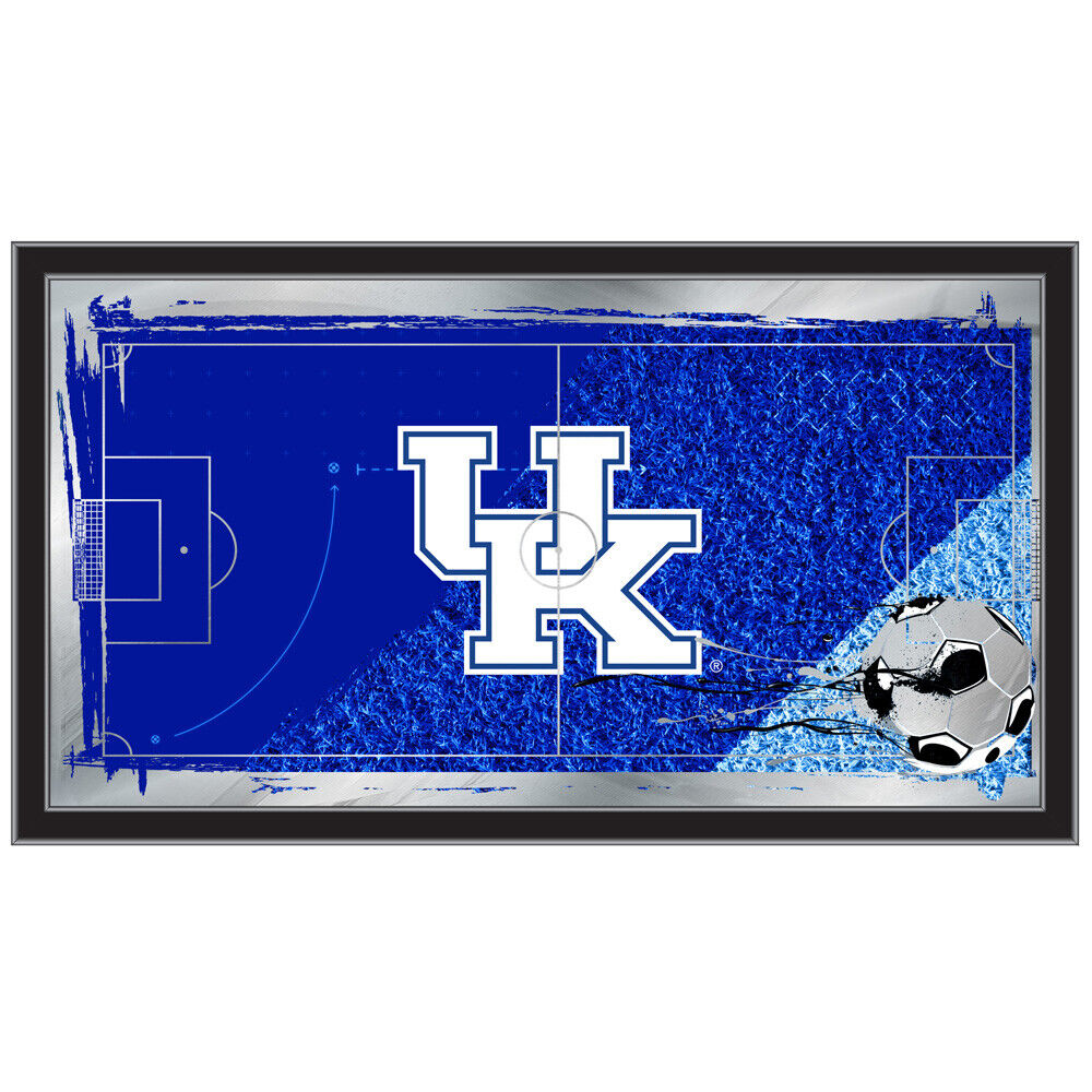 MSocrUKY-UK 26 x 15 in. NCAA Kentucky Soccer Wall Mirror
