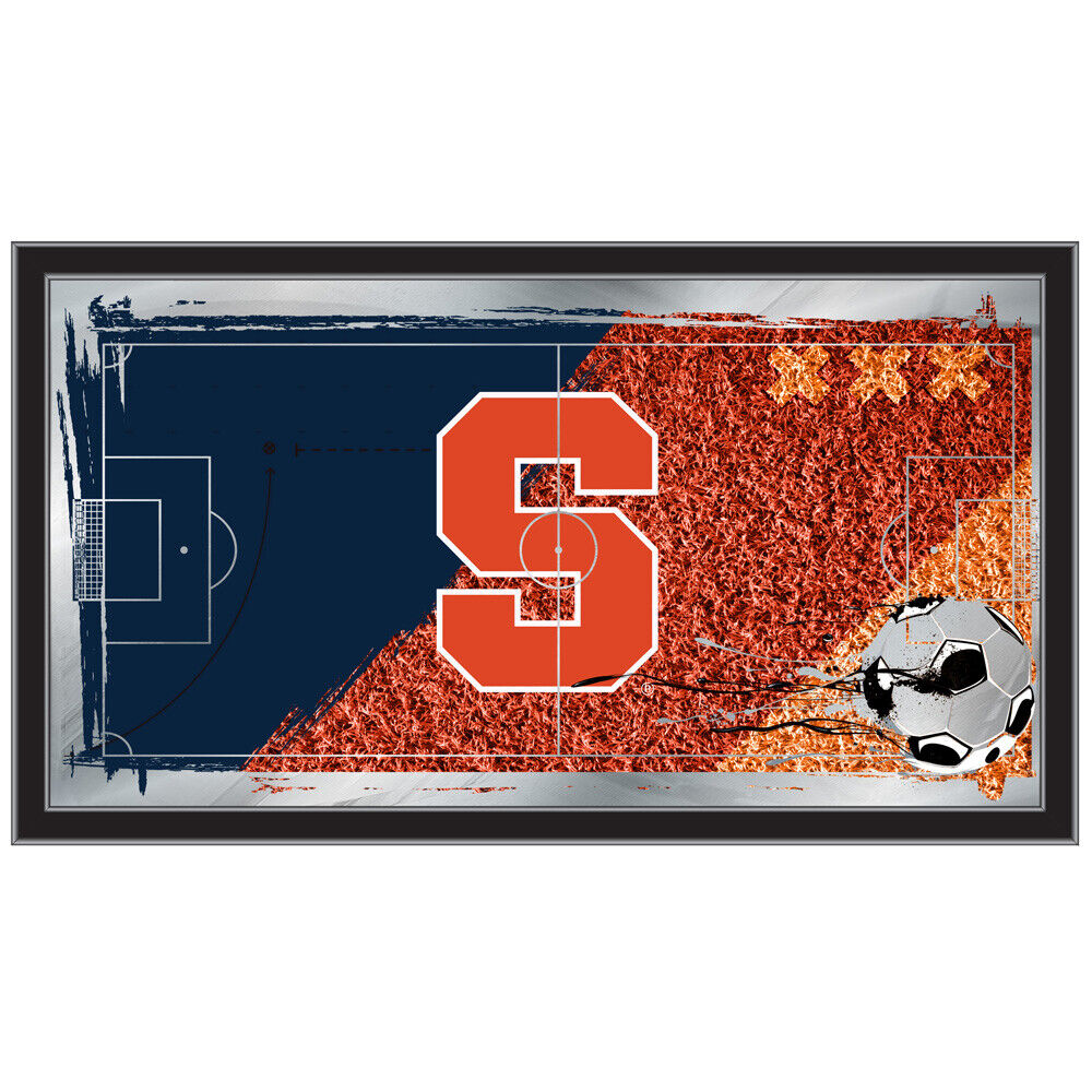 MSocrSyrcse 26 x 15 in. NCAA Syarcuse Soccer Wall Mirror