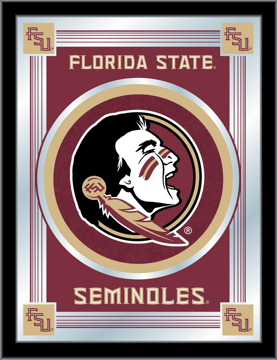 MLogoFSU-HD Florida State Head 17 x 22 in. University Logo Mirror
