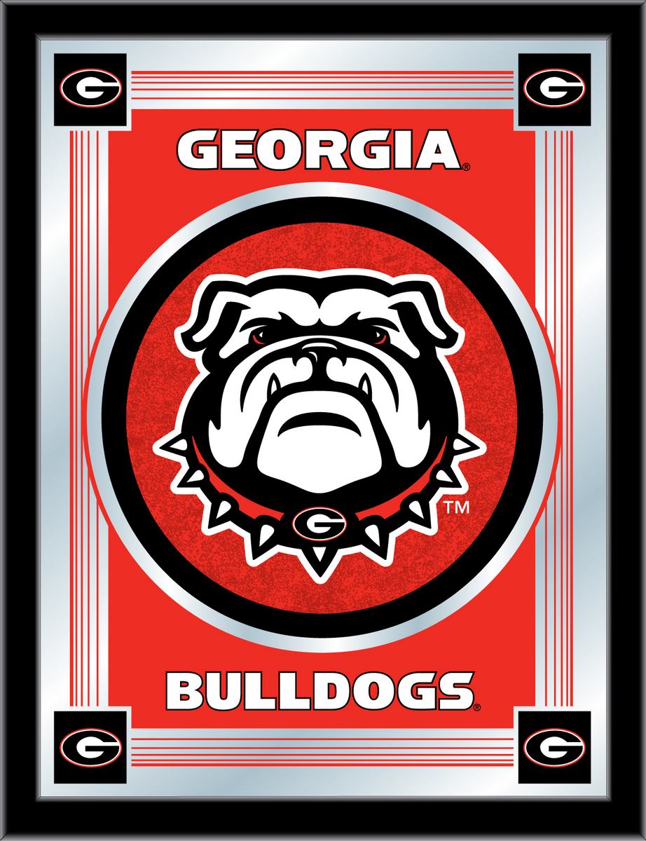 MLogoGA-Dog Georgia Bulldog 17 x 22 in. University Logo Mirror
