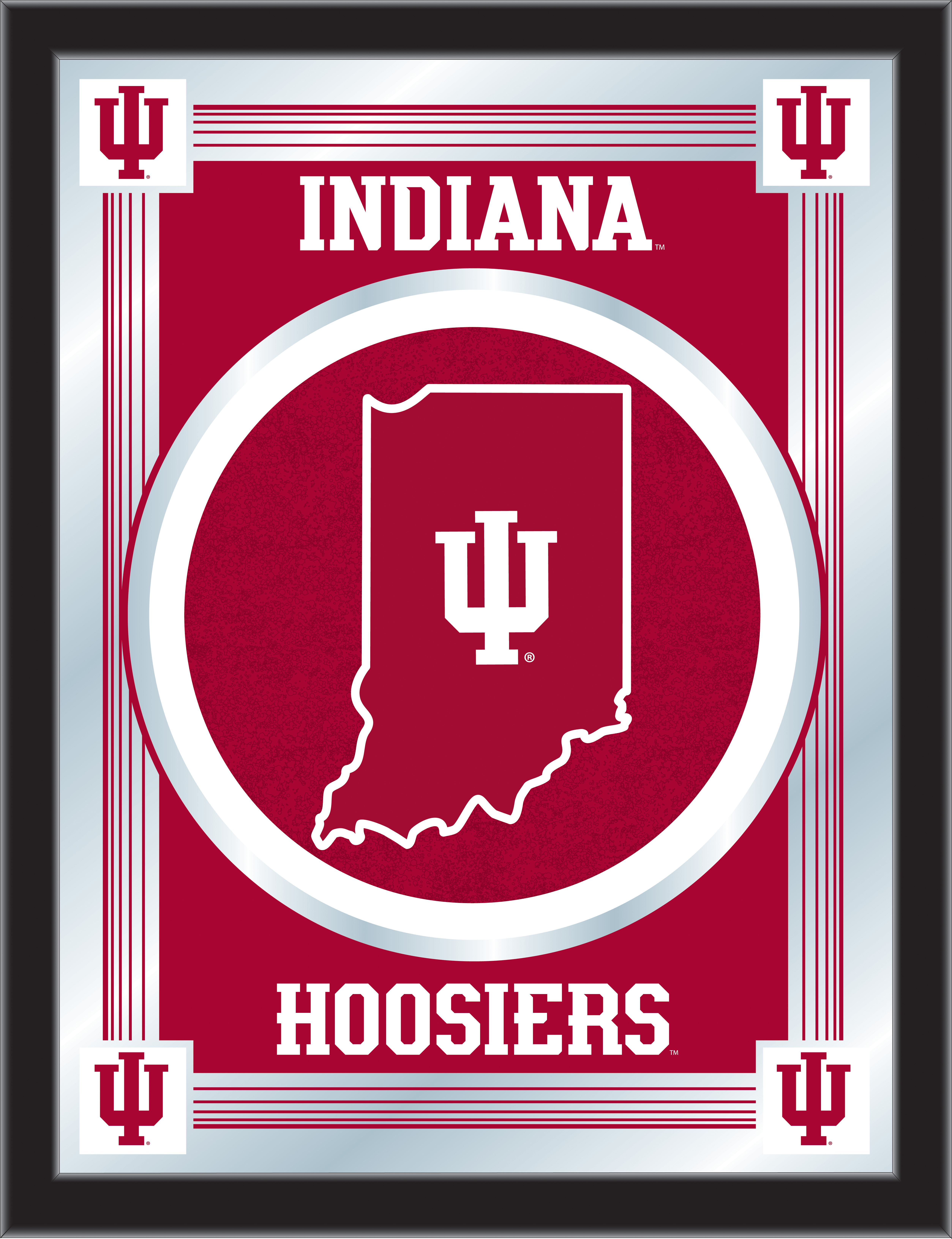 Indiana 17 x 22 in. University Logo Mirror