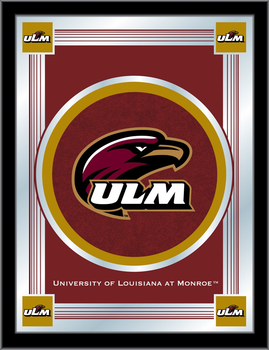 MLogoLA-Mon Louisiana-Monroe 17 x 22 in. University Logo Mirror