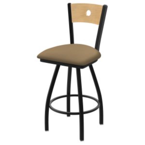 X83036BWNatMplB013 XL 830 Voltaire Swivel Stool with Black Wrinkle, Natural Back & Canter Sand Seat