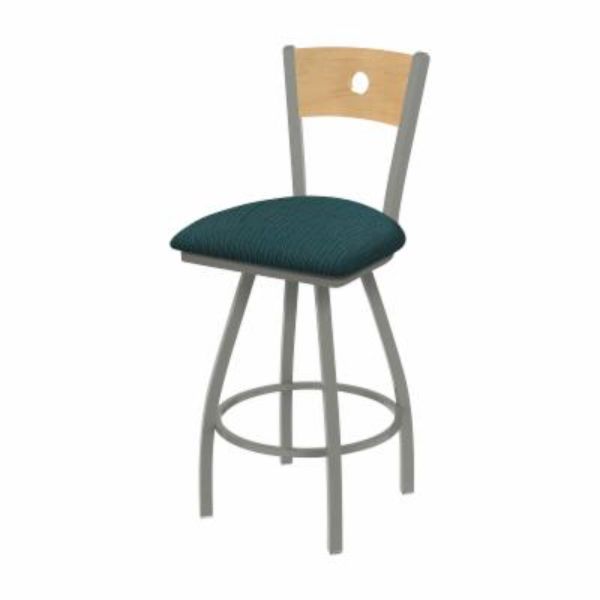 X83036BWNatMplB022 XL 830 Voltaire Swivel Stool with Black Wrinkle, Natural Back & Graph Tidal Seat