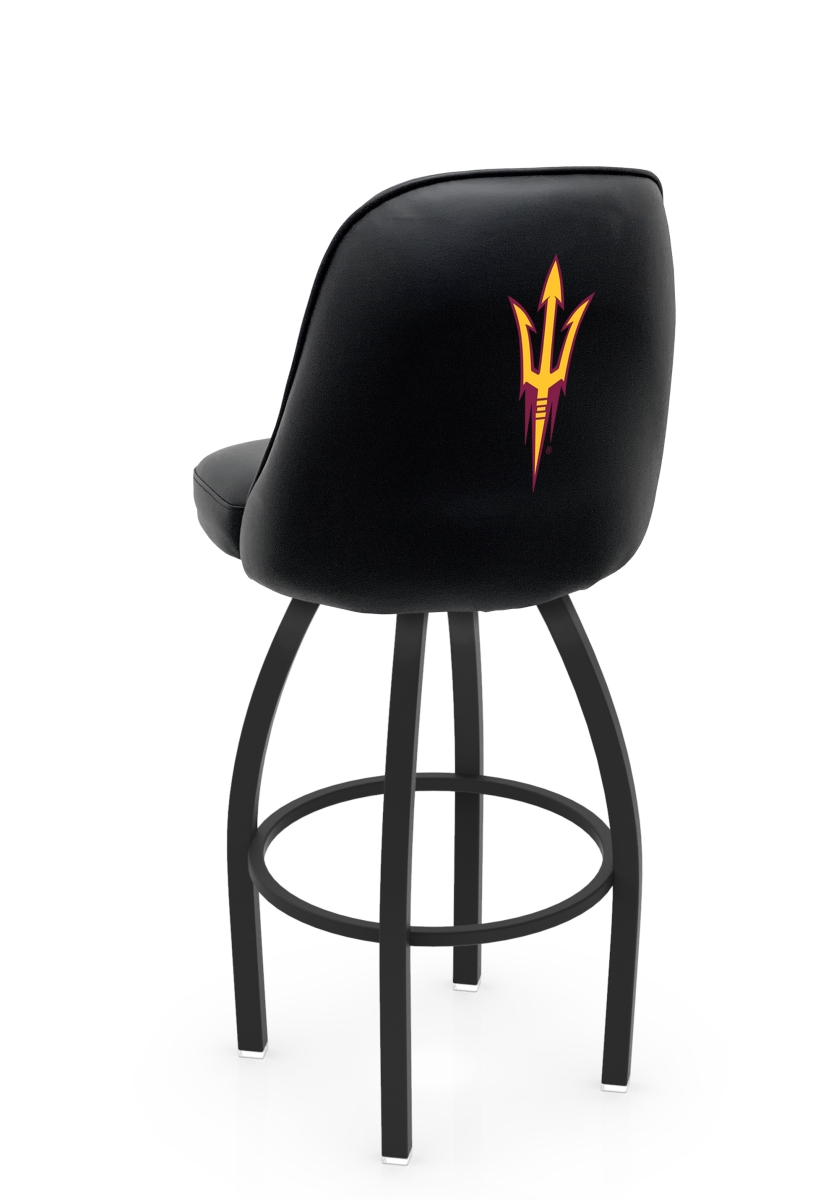 L04825ArizSt-F 22 x 21 x 25 in. NCAA Logo Grizzly Arizona State University Swivel Counter Stool with Black Wrinkle