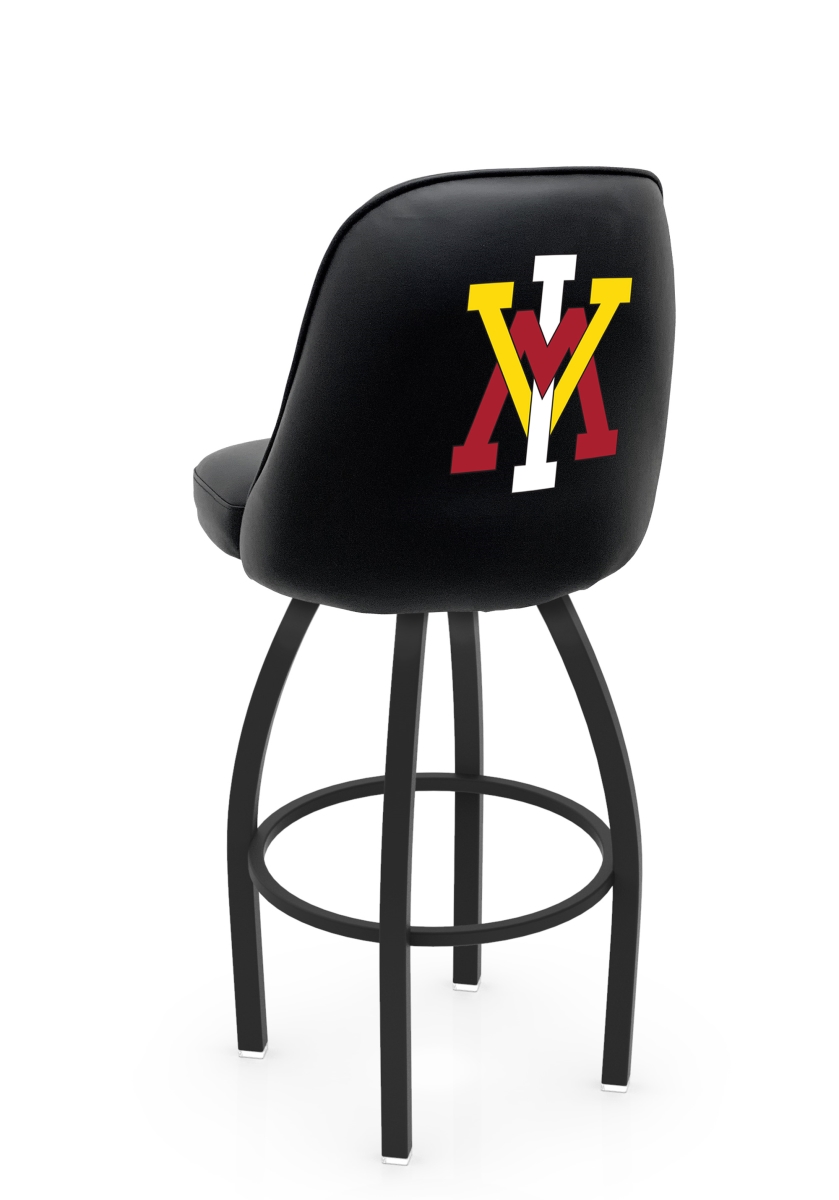 L04836VAMilI 22 x 21 x 36 in. NCAA Logo Grizzly Virginia Military Institute Swivel Bar Stool with Black Wrinkle