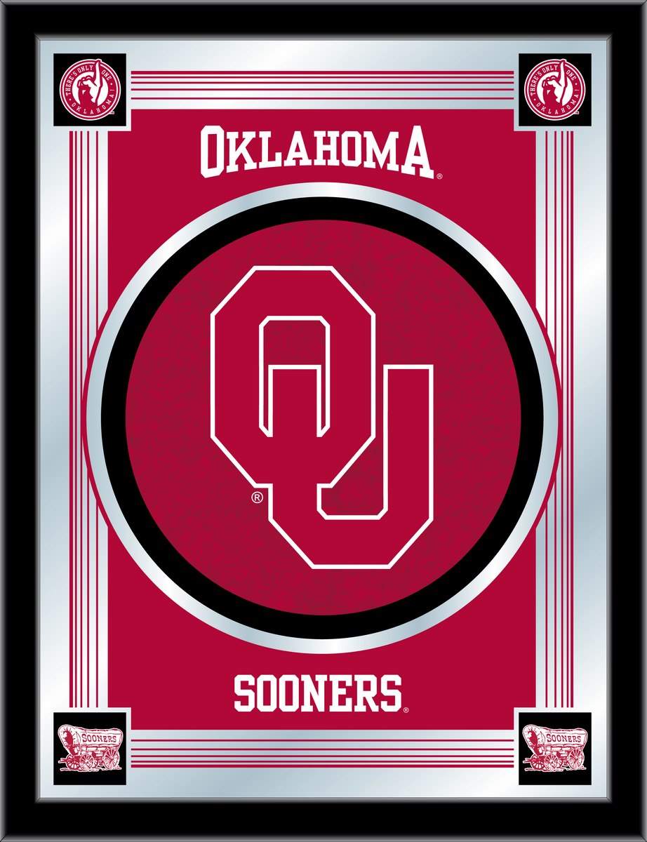 MLogoOklhma Oklahoma 17 x 22 in. University Logo Mirror