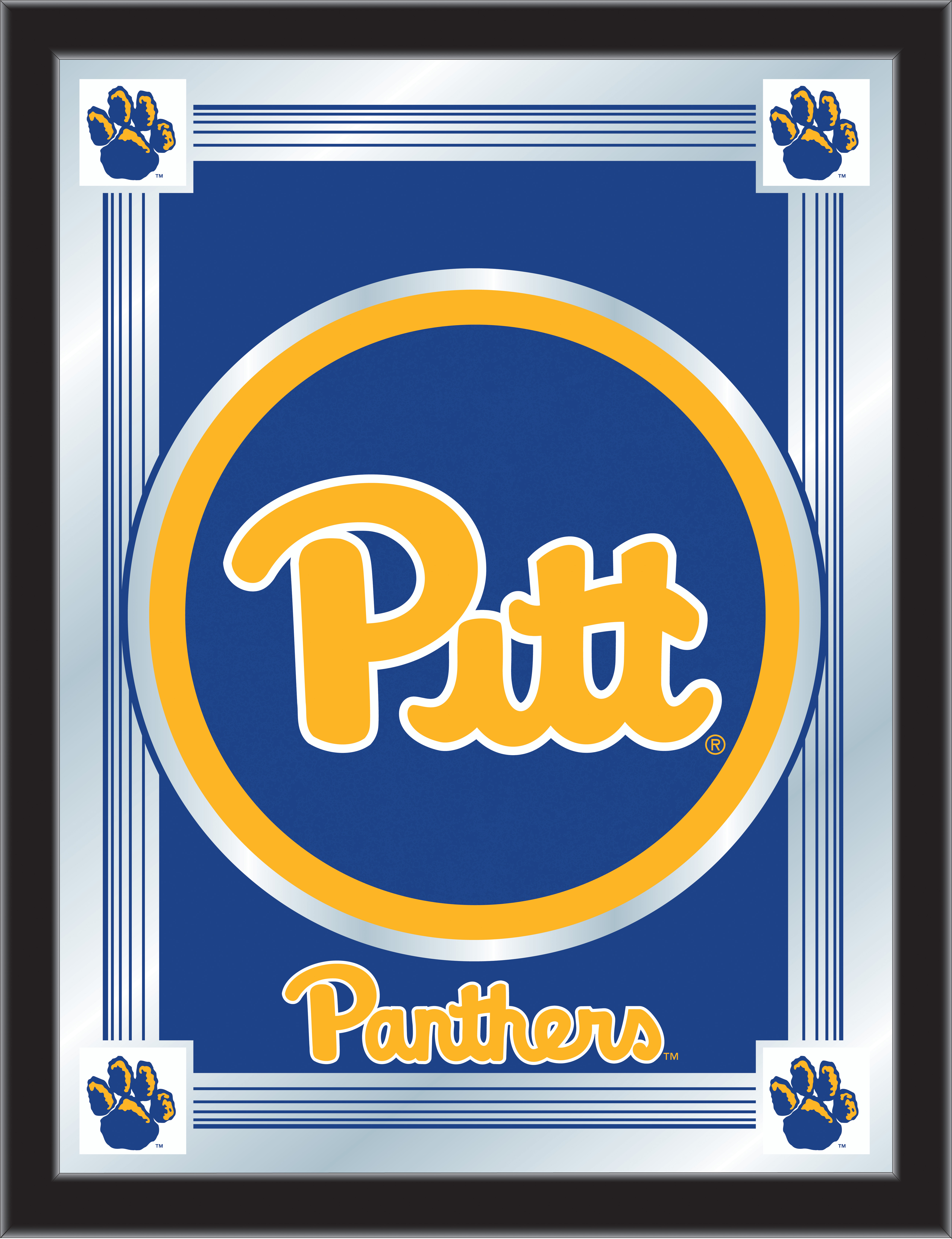 MLogoPittsb Pittsburgh 17 x 22 in. University Logo Mirror