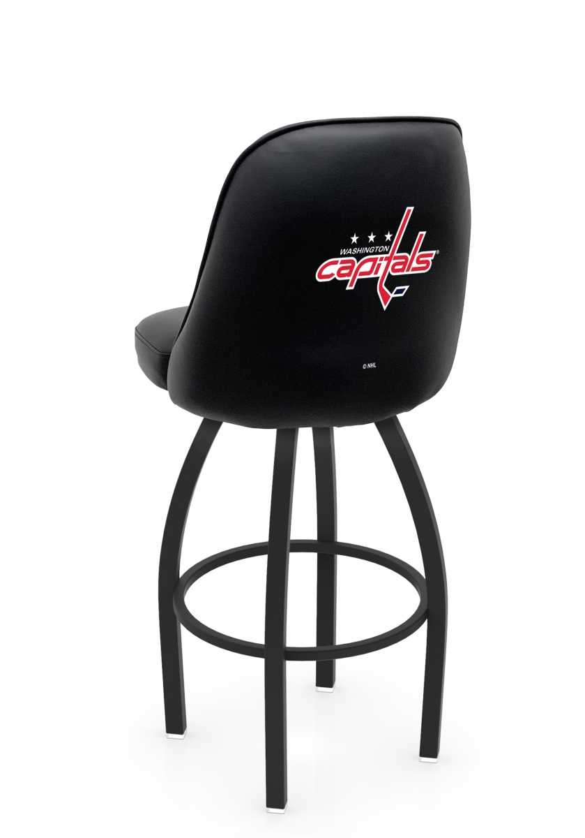 L04825WshCap 22 x 21 x 25 in. NHL Logo Grizzly University of Washington Capitals Swivel Counter Stool with Black Wrinkle