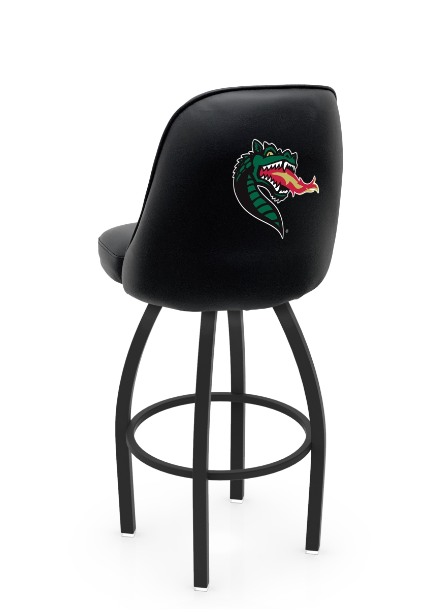 L04830AlaBir 22 x 21 x 30 in. NCAA Logo Grizzly The University of Alabama at Birmingham Swivel Bar Stool with Black Wrinkle