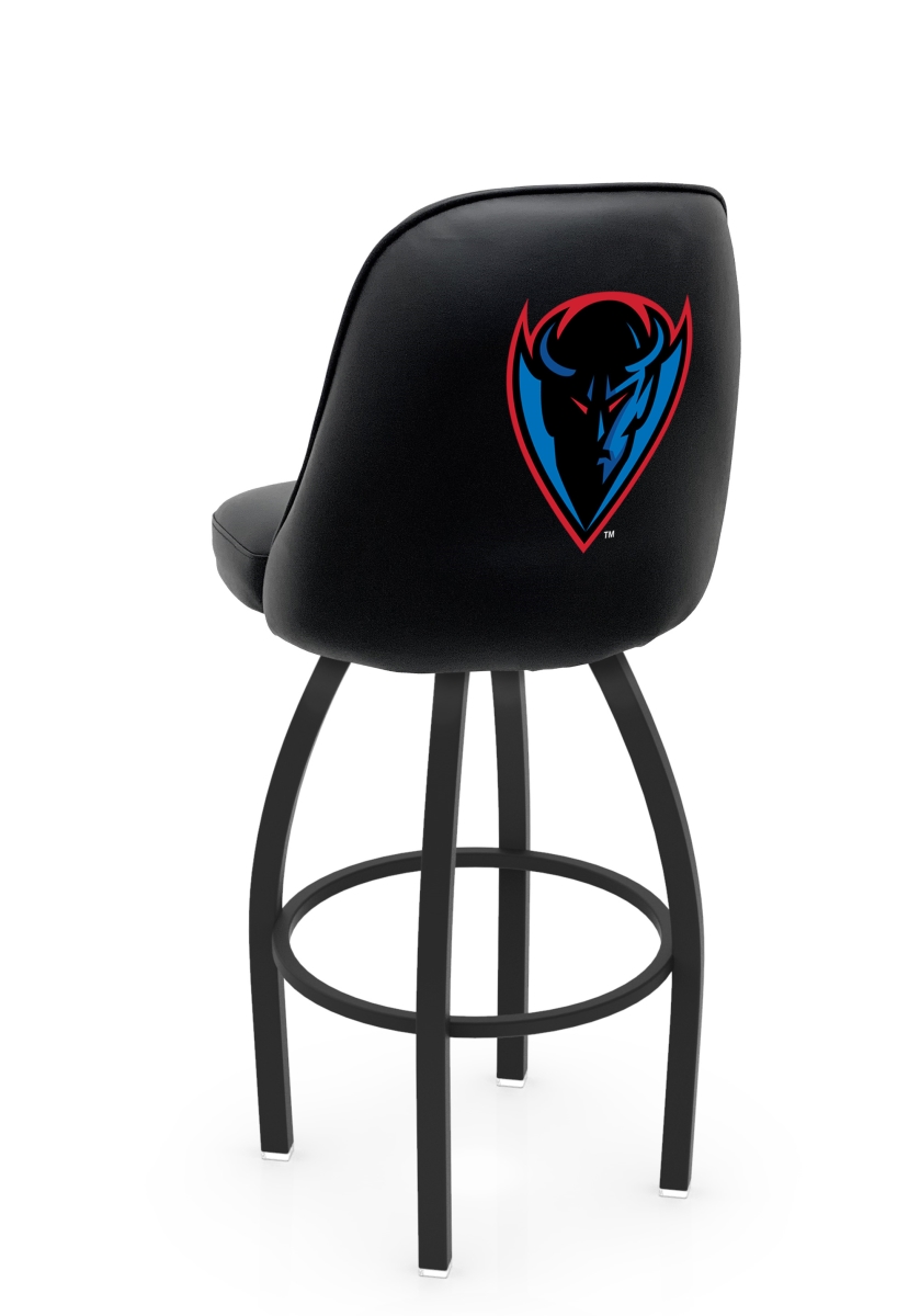 L04830DePaul 22 x 21 x 30 in. NCAA Logo Grizzly University of Texas Dallas Swivel Bar Stool with Black Wrinkle