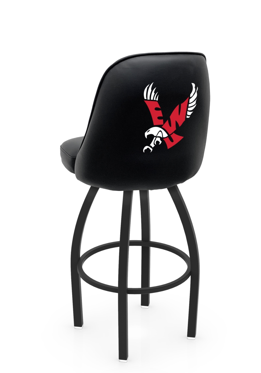 L04830EastWA 22 x 21 x 30 in. NCAA Logo Grizzly Eastern Washington University Swivel Bar Stool with Black Wrinkle