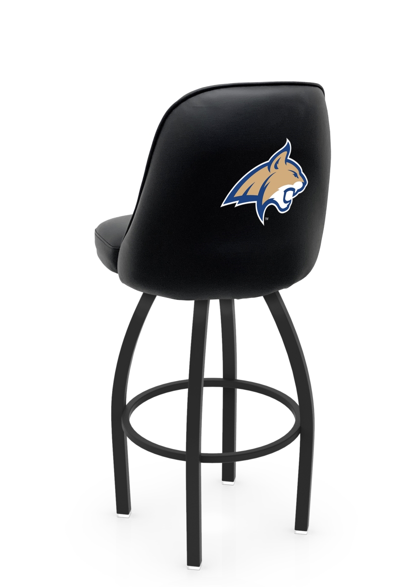 L04830MontSt 22 x 21 x 30 in. NCAA Logo Grizzly Montana State University Swivel Bar Stool with Black Wrinkle