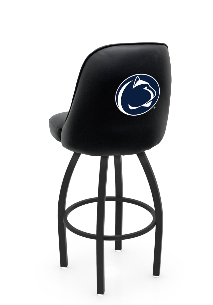 L04830PennSt 22 x 21 x 30 in. NCAA Logo Grizzly Penn State University Swivel Bar Stool with Black Wrinkle