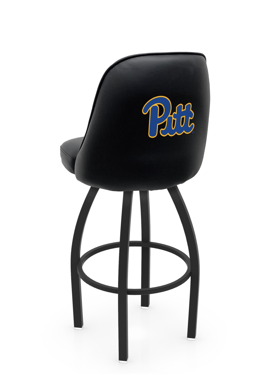 L04830Pittsb 22 x 21 x 30 in. NCAA Logo Grizzly University of Pittsburgh Swivel Bar Stool with Black Wrinkle