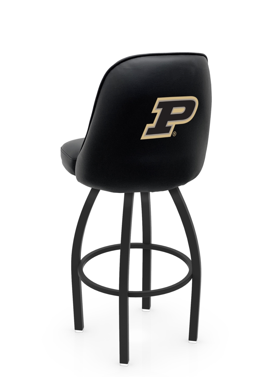 L04830Purdue 22 x 21 x 30 in. NCAA Logo Grizzly Purdue University Swivel Bar Stool with Black Wrinkle