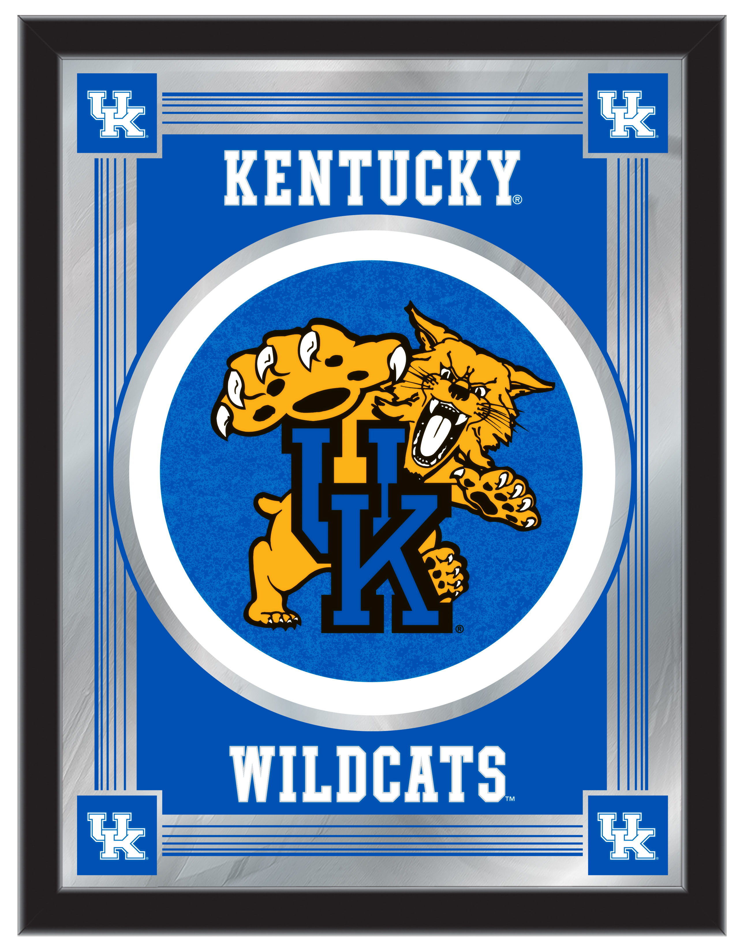 MLogoUKYCat Kentucky Wildcat 17 x 22 in. University Logo Mirror