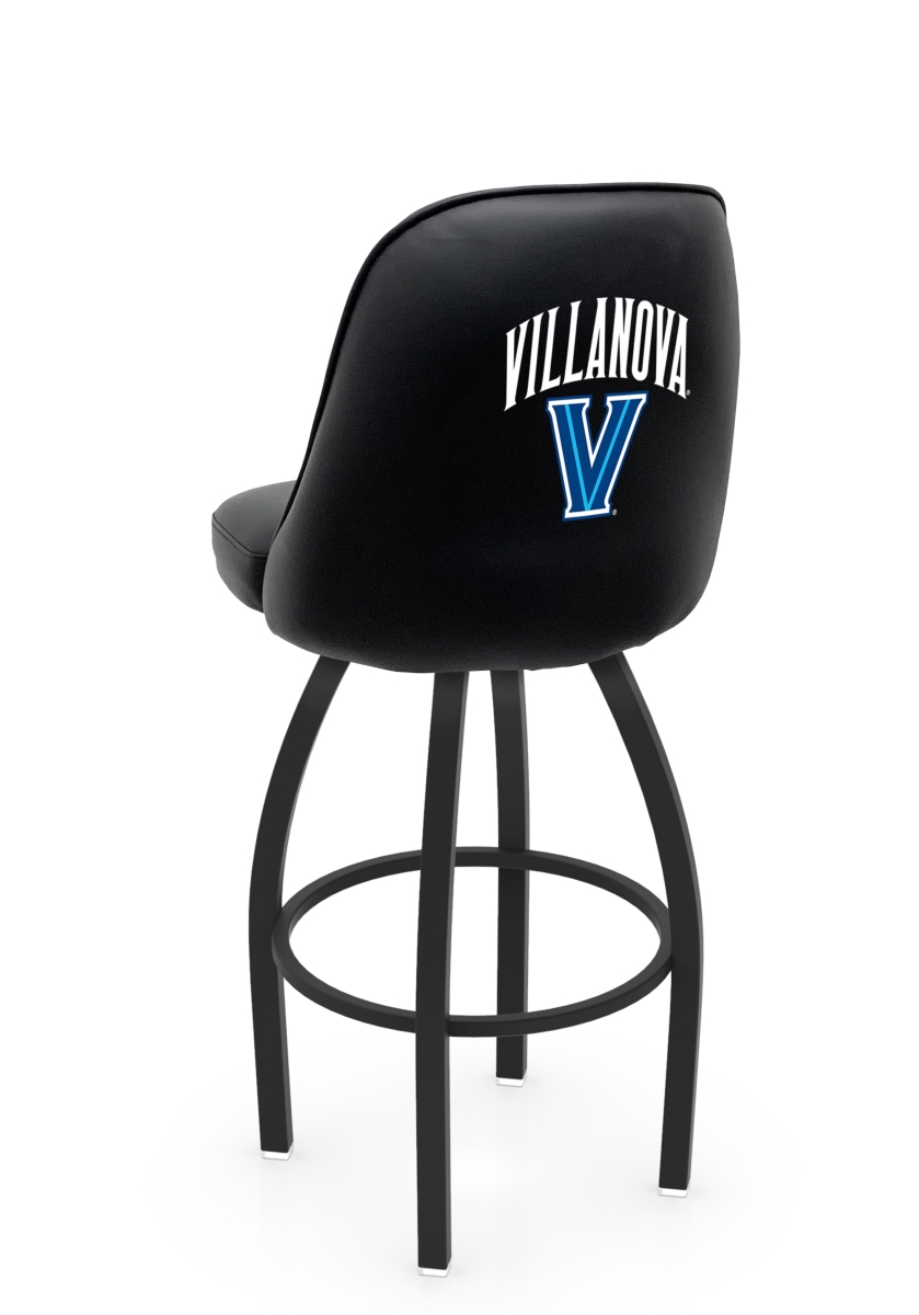 L04830Vilnva 22 x 21 x 30 in. NCAA Logo Grizzly Villanova University Swivel Bar Stool with Black Wrinkle