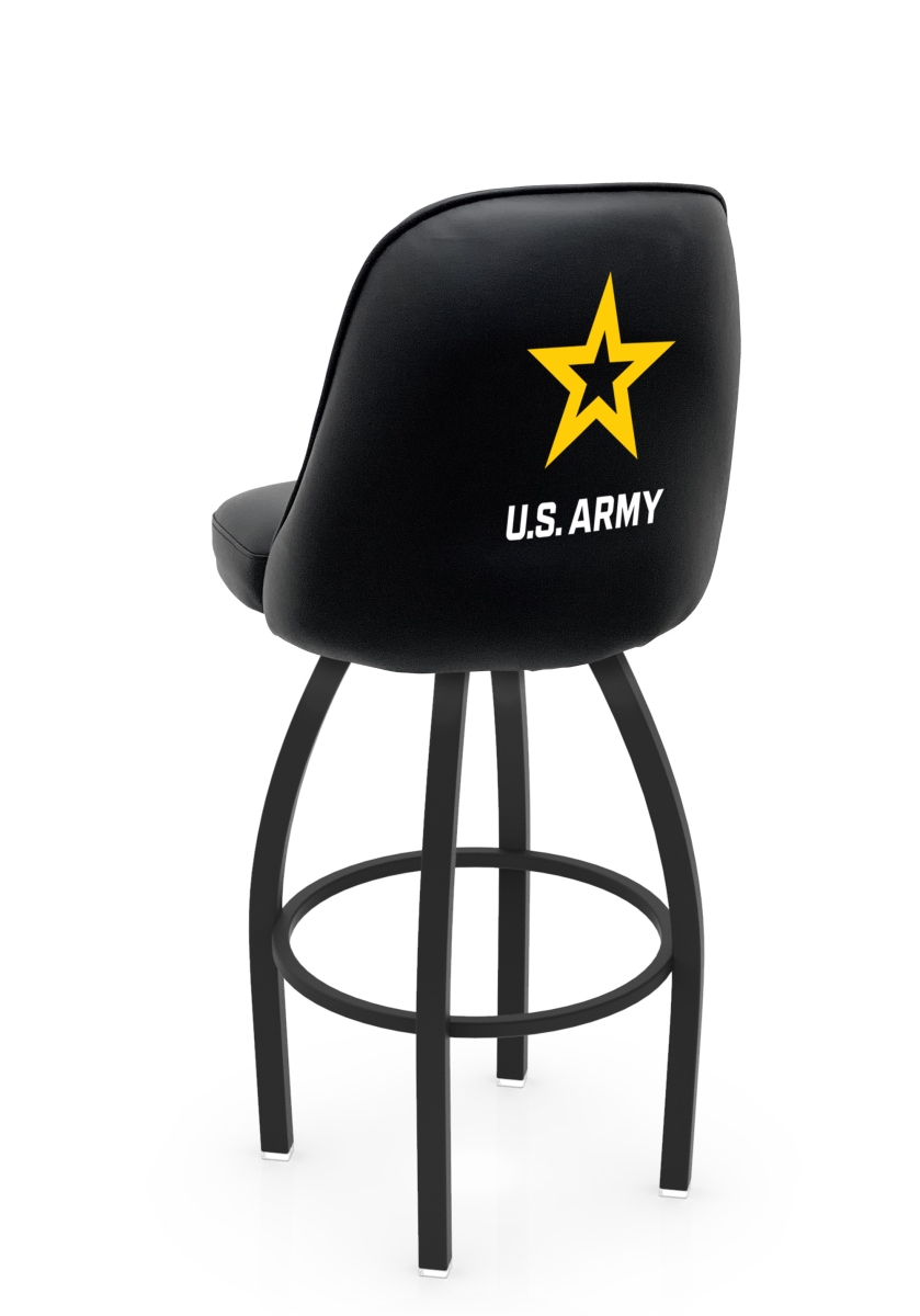 L04830Army 22 x 21 x 30 in. NCAA Logo Grizzly United States Army Swivel Bar Stool with Black Wrinkle