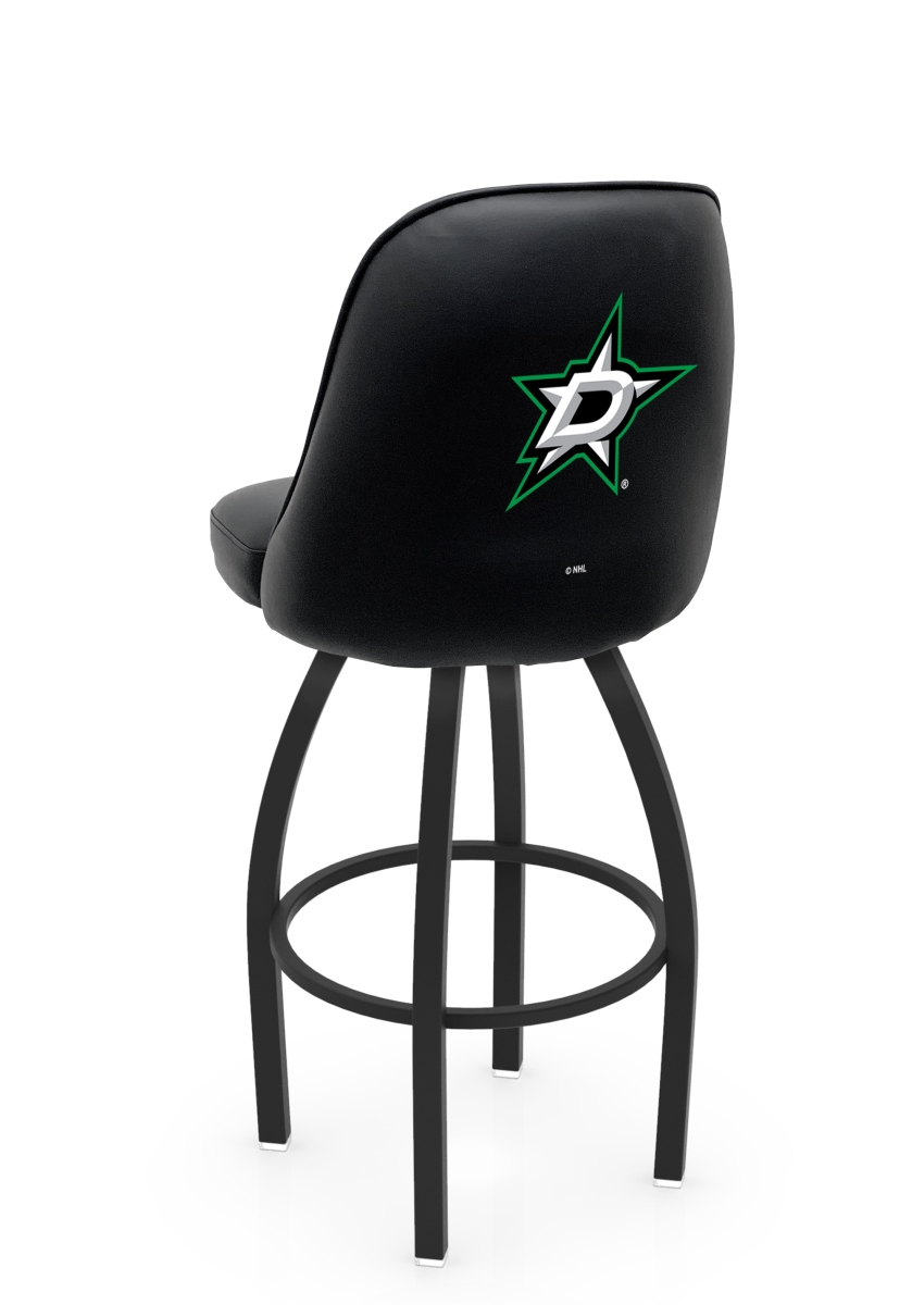 L04830DalSta 22 x 21 x 30 in. NCAA Logo Grizzly Dallas College Stars Swivel Bar Stool with Black Wrinkle