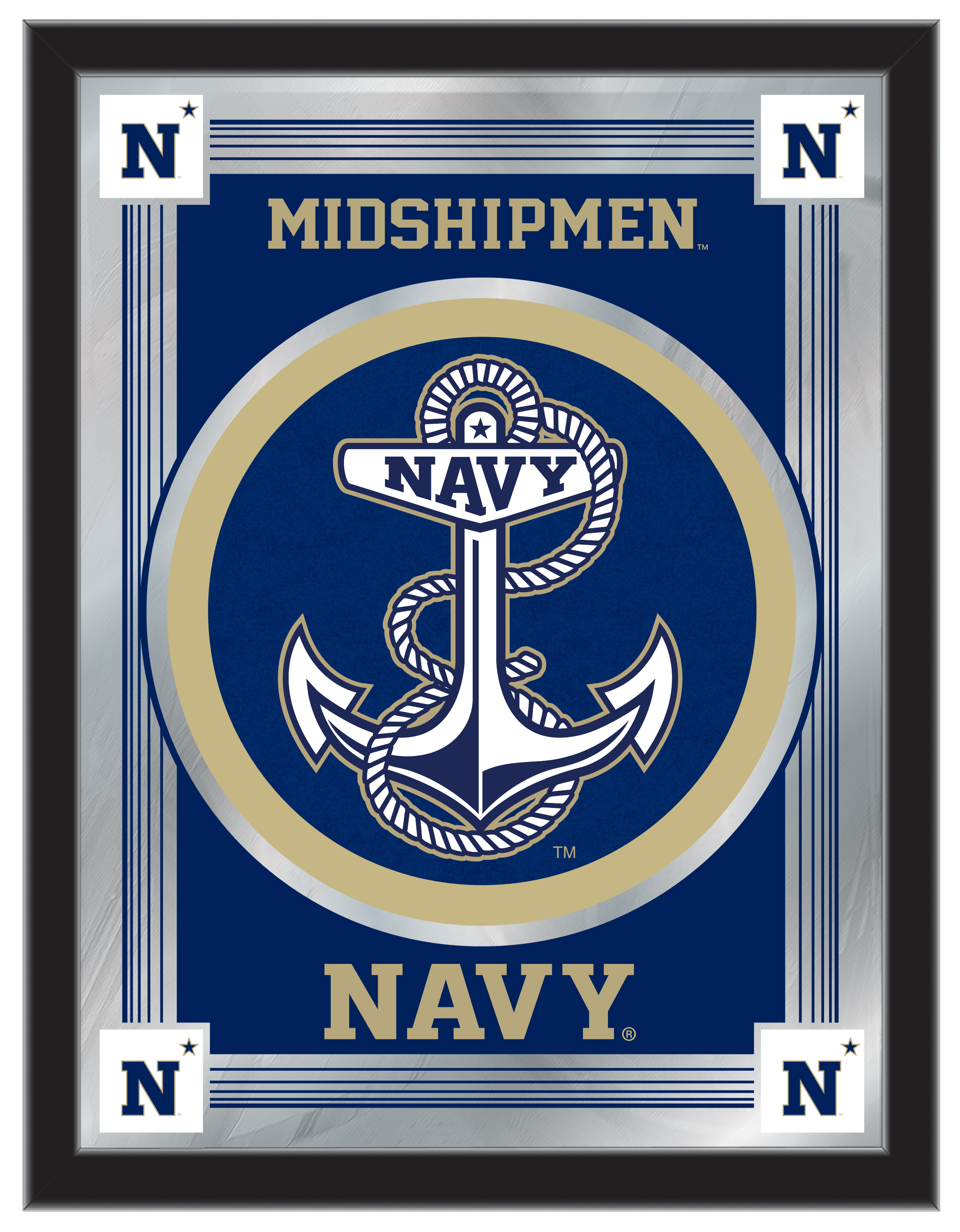 MLogoUSNavA US Naval Academy NAVY 17 x 22 in. University Logo Mirror