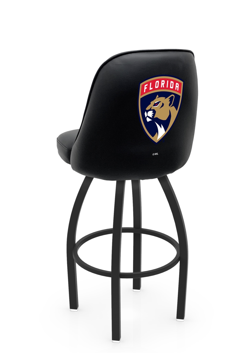L04830FlaPan 22 x 21 x 30 in. NCAA Logo Grizzly Florida College Panthers Swivel Bar Stool with Black Wrinkle