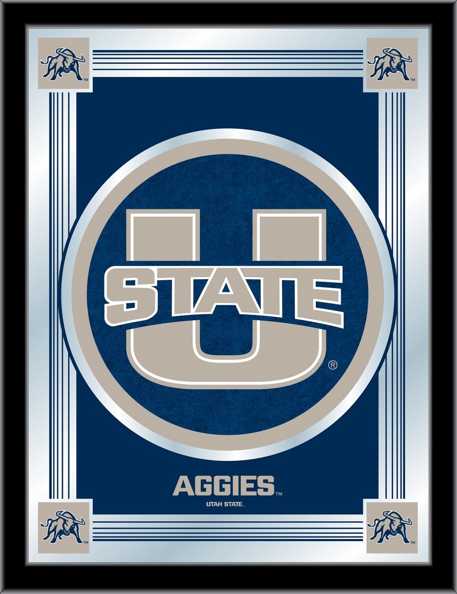 MLogoUtahSt Utah State 17 x 22 in. University Logo Mirror