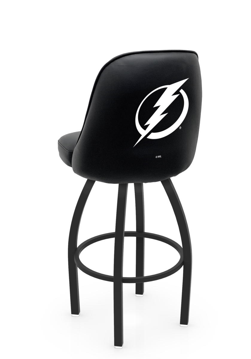 L04830TBLght 22 x 21 x 30 in. NCAA Logo Grizzly University of Tampa Bay Lightning Swivel Bar Stool with Black Wrinkle