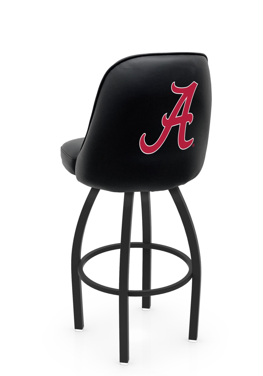 L04836AL-A 22 x 21 x 36 in. NCAA Logo Grizzly University of Alabama Swivel Bar Stool with Black Wrinkle