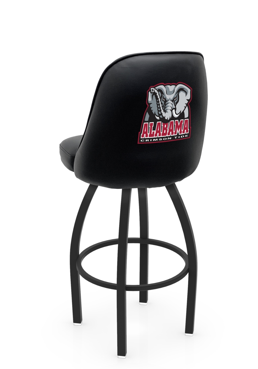 L04836AL-Ele 22 x 21 x 36 in. NCAA Logo Grizzly University of Alabama Swivel Bar Stool with Black Wrinkle